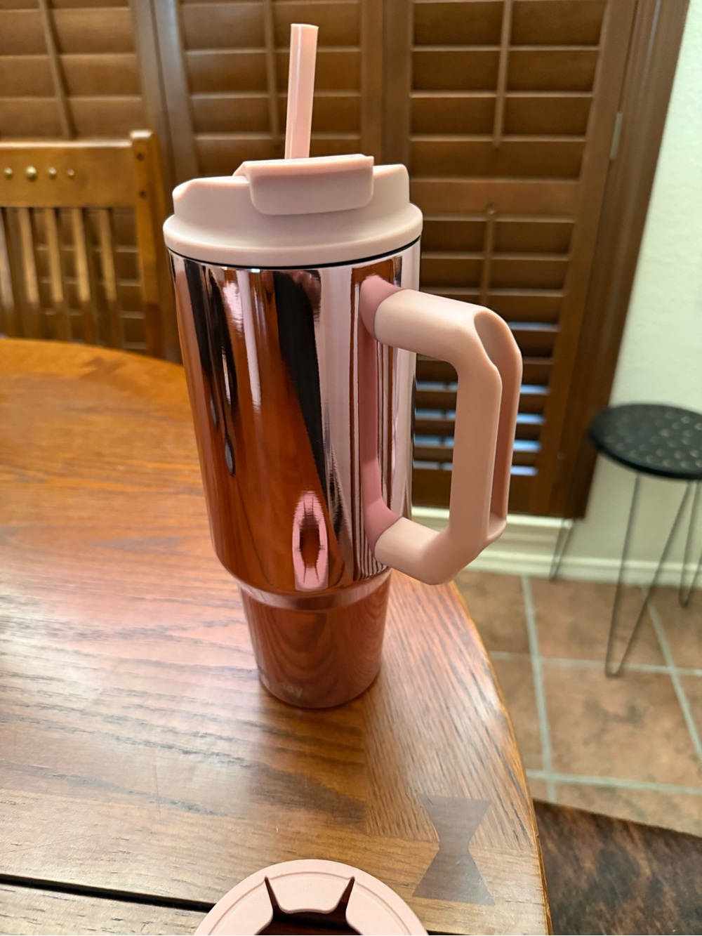 Frost Buddy Thicc Buddy 40oz Pink Metallic Travel Tumbler with Handle and Straw